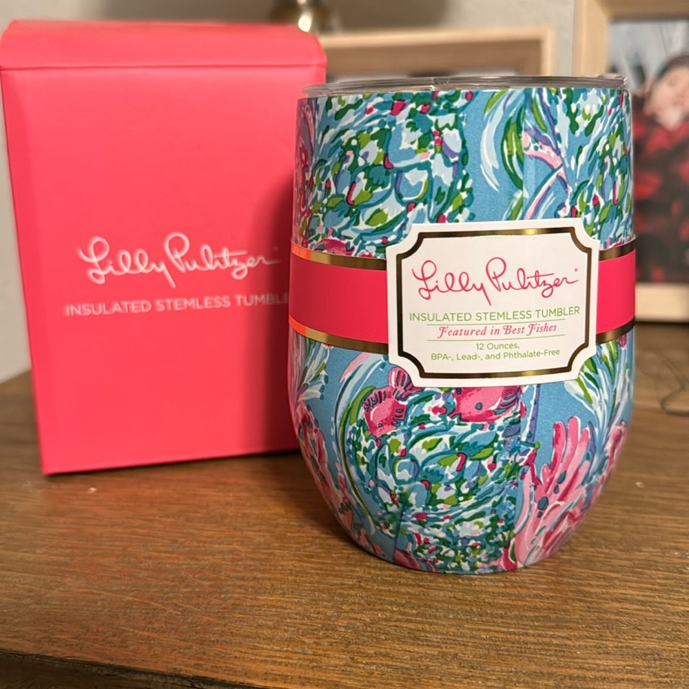 Lilly Pulitzer best fishes insulated wine tumbler new in box